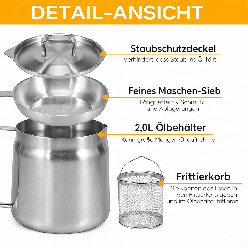 Crisp & Clean Frittierkorb (Edelstahl) - ProjectorNL